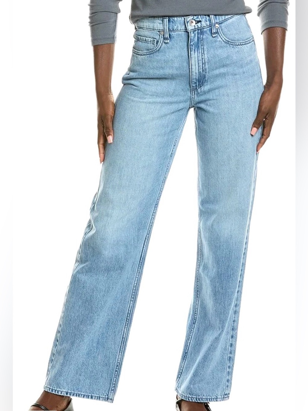 NWT Rag And Bone Shannon High-Rise Relaxed Straight Full Length Jean 25